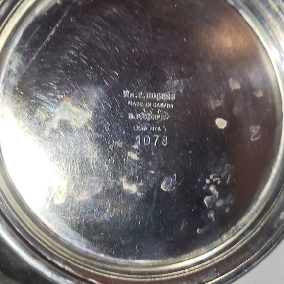 Vintage WM Rogers & Son 5 Piece Tea Coffee Set silver plated brass #1078 black - Picture 16 of 16